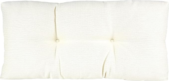 Klear Vu The Gripper Omega Non-Slip Tufted Bench Cushion for Indoor Furniture, Entryway Storage, Bay Window, Corner Nook or Piano Seat, 30 Inches, 01 Ivory