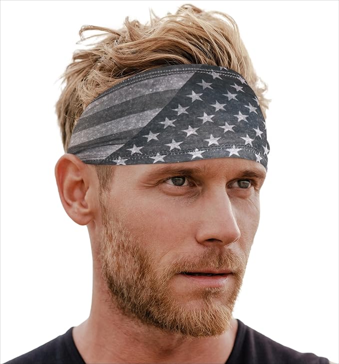 Tough Headwear Sport Headbands for Men - Workout Headbands for Women - Running Headband -Tennis Athletic Sweatband