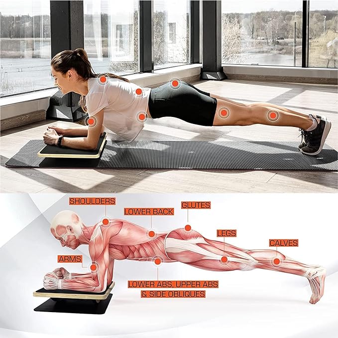 Yes4All 350LBS Professional Wooden Balance Board for Leg Workout, Anti-Slip Rocker Board, Wobble Board for Standing Desk