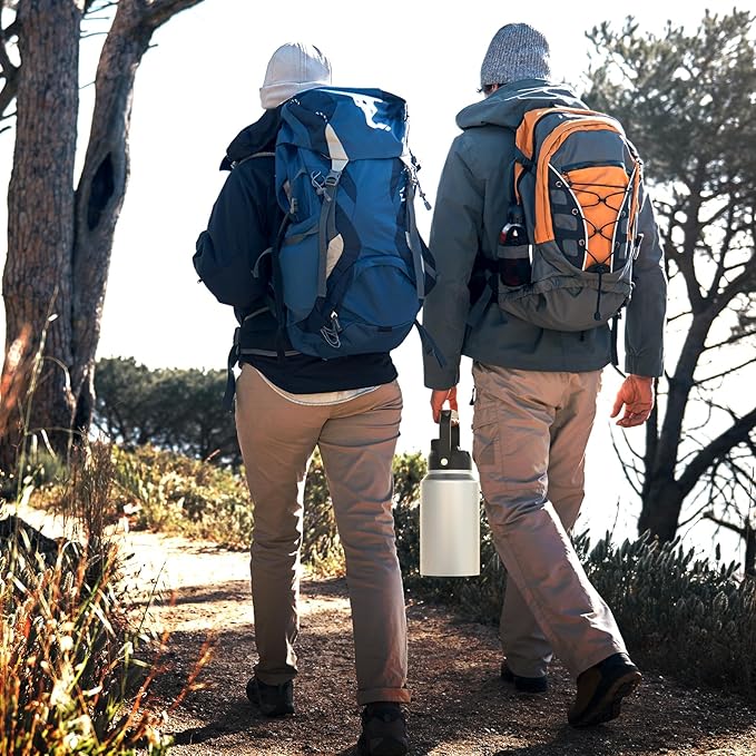 2/3 Gallon Water Bottle Insulated(Cold for 48 Hrs),BPA Free&Leak Proof,87oz Stainless Steel Water Jug/Flask,Big thermo,Large Water Bottle with Handle for Gym,Hiking,Camping,Stainless