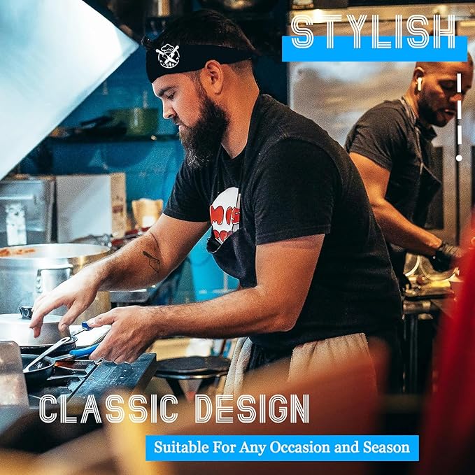 Headbands for Men Women Sweat Bands Headbands Men Sweatbands for Mens Women 3 Pack Cooling Head Bands Mens Elastic Headband Hairband for Running Yoga Gym Athletic Gifts