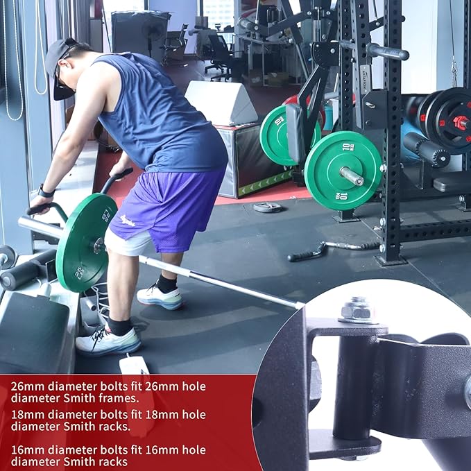 T-Bar Row Landmine Attachment for Barbell 360 Swivel Landmine Base - Fits 1' Standard & 2' Olympic Bar, Gym Home Fitness, Squat, Deadlifts