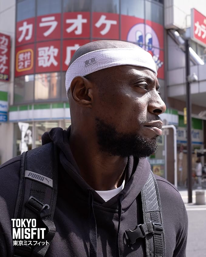 Tokyo Misfit - Japanese Headbands for Men & Women, Sweat Band, Workout, Yoga, Fashion, Running, Sports, Basketball, Bandana