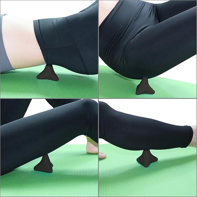 Trigger Point Massage Tool. Massager Ball for Deep Tissue Myofascial Release Physical Therapy Foot Plantar Fasciitis Pain Relief Muscle Knot Psoas Hip Flexor Iliacus Release. 3Γ2.6 in (Black)