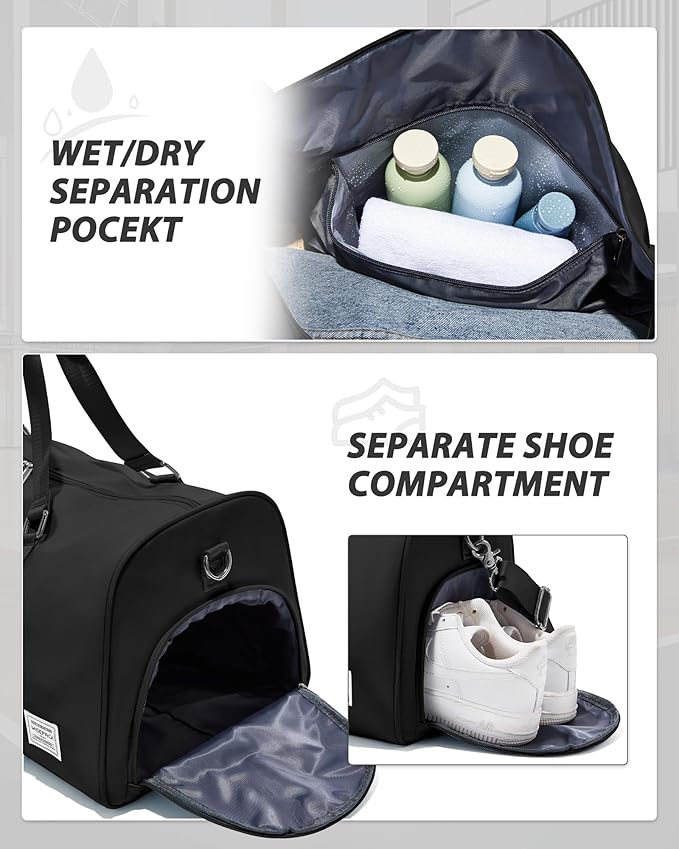 Gym Bag Womens,Travel Duffel Carry on Bag Sport Tote Bag Weekend Overnight Bag