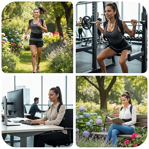 Full Back Posture Corrector for Women & Men –Adjustable back straightener posture corrector with Magnetic Therapy- Back brace for Spine, Neck & Upper Back Pain Relief - Posture Back Brace (M - 33.8” – 38.5”)