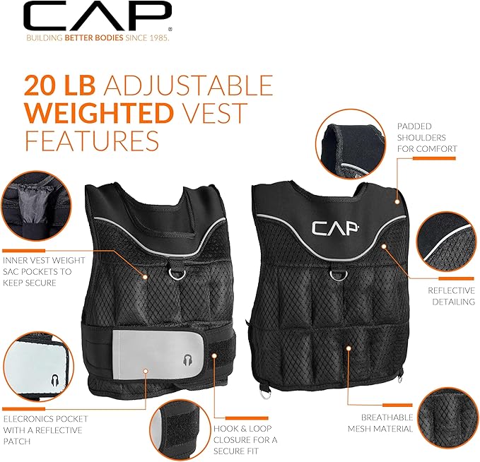 CAP Barbell Adjustable Weighted Vest | Various Sizes