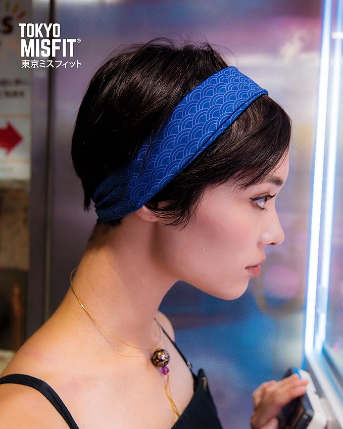 Tokyo Misfit - Japanese Headbands for Men & Women, Sweat Band, Workout, Yoga, Fashion, Running, Sports, Basketball, Bandana