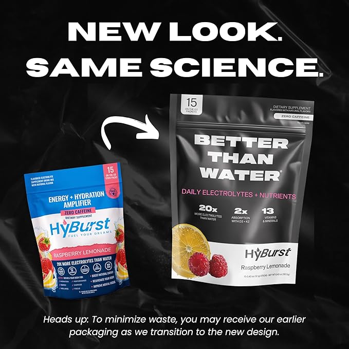Electrolyte & Vitamin Supplement Powder, Drink Mix with B12, L-Theanine, D3, K2, Zinc, Magnesium, Potassium, Supports Calm Focus & Energy, Raspberry Lemonade, 15 Pack
