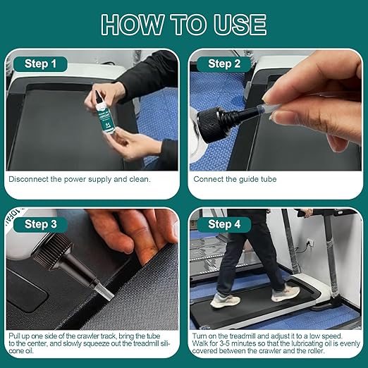 Treadmill Lubricant for Belt, 250ml Silicone Treadmill Oil Belt Lubricant High Temperature Resistance, Reduces Friction, Noise & Wear, Suitable for Various Treadmills Models