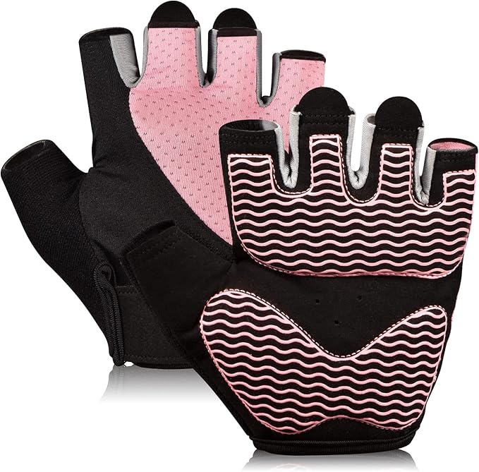 Sunnex Gym Gloves - Fingerless, Breathable Workout Gloves for Weightlifting, Cycling & More