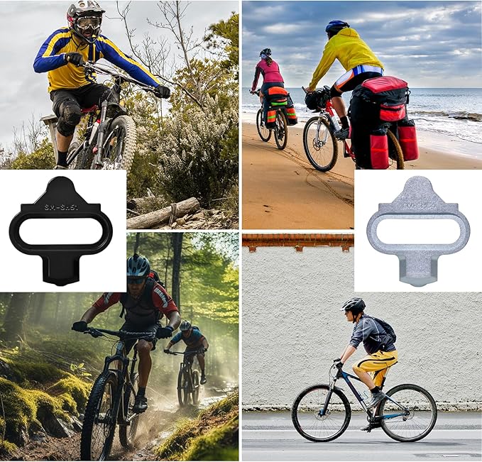 BUCKLOS SPD Pedals PD-M680 Mountain Bike Clip in SPD Flat Combo Dual Sided Pedals - Road Bike MTB Clipless Sealed Bearing Bicycle Clips Pedal Compatible with Shimano SPD Cleats (Black…