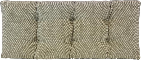 Klear Vu Corner Nook or Piano Seat Omega Non-Slip Tufted Bench Cushion for Indoor Furniture, Entryway Storage, Bay Window, 33 Inches, 19 Tan