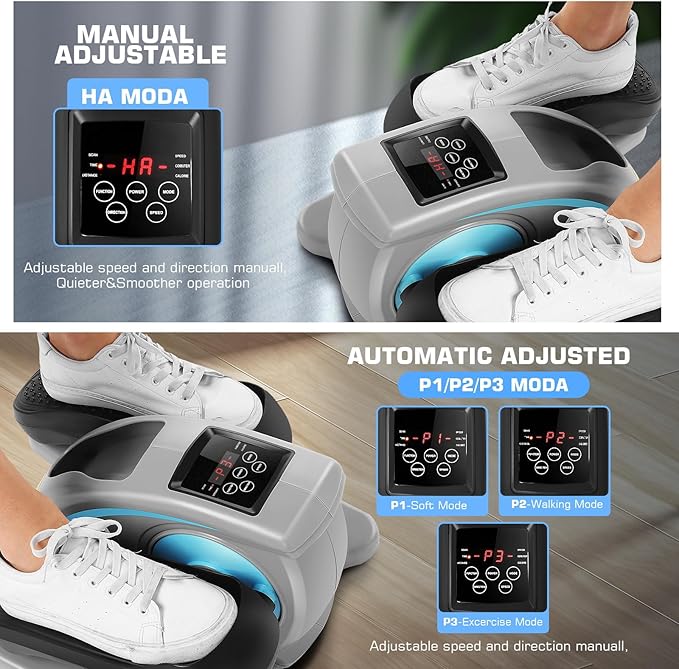 ANCHEER Under Desk Elliptical Machine, Electric Seated Pedal Exerciser as Seen on, Mini Elliptical Machines for Seniors, LCD Display Monitor, Portable Quiet Elliptical Machine, Leg Exerciser for Home