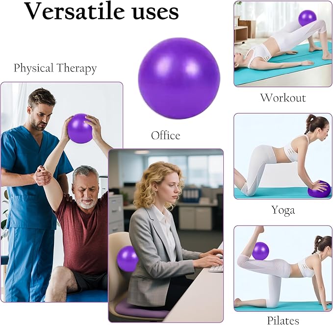 Pilates Ring Set – Magic Circle with Dual Padded Handles, Mini Exercise Ball & 5 Resistance Bands | Pilates Kit for Women | Home Workout Equipment for Full-Body Training & Fitness Set