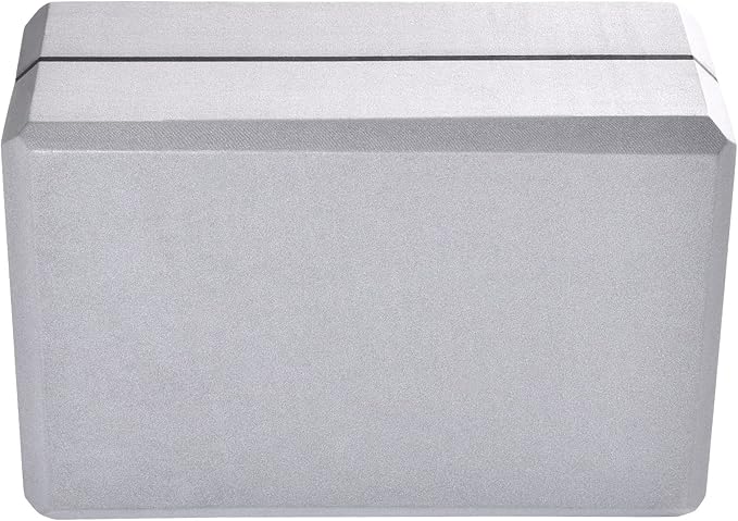 Hugger Mugger 4 in. Foam Yoga Block - Strong and Stable, Beveled Edges for Comfort, Most Favored Block Size, Helps with Alignment and Support in Many Poses