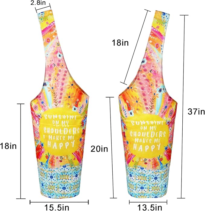 Fashion Printed Yoga Mat Bag with Large Side Pocket & Zipper Pocket Long Tote Yoga Bag Fit Most Size Mats - Holds More Yoga Accessories