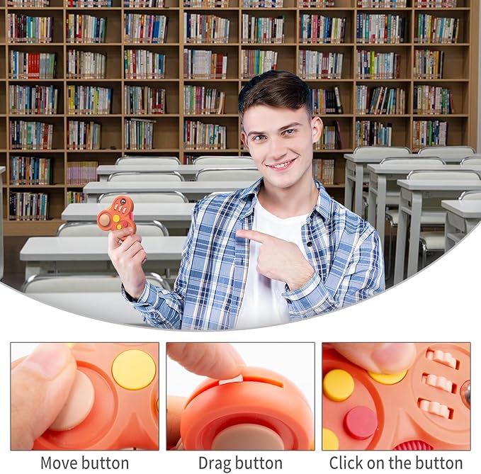 Fidget Toys for Adults,1PCS Fidget Pad Easter Basket Stuffers for Boys Girls,Sensory Toys Stress Relief Cube Clicker Controller,ADHD Autism Fidget Spinner for Office Desk Travel Games