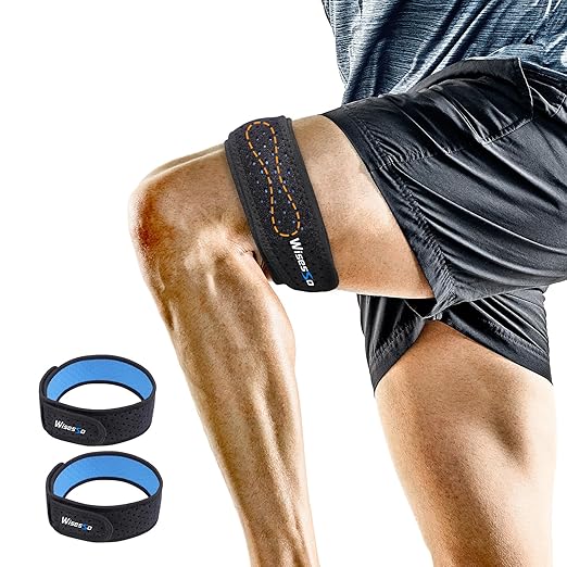IT Band Strap, Adjustable Iliotibial Band Syndrome Brace, Athletic Stabilizer for Men, Women, Knee Support Strap for Running, Cycling, Hiking, Exercising, etc, 2 Pack