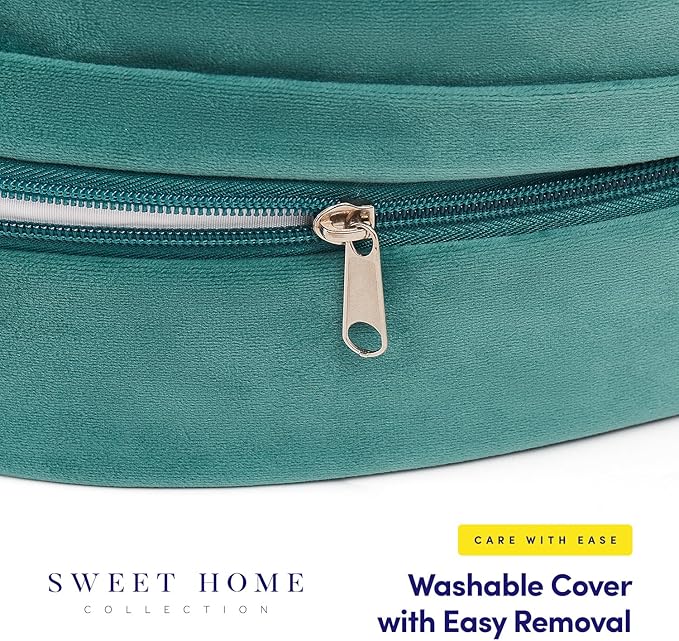 Meditation Cushion Bolster Pillow for Restorative Yoga โ Supportive Cushion for Meditation, Pilates, and Relaxation โ Filled with Buckwheat Hulls - Removable Cover