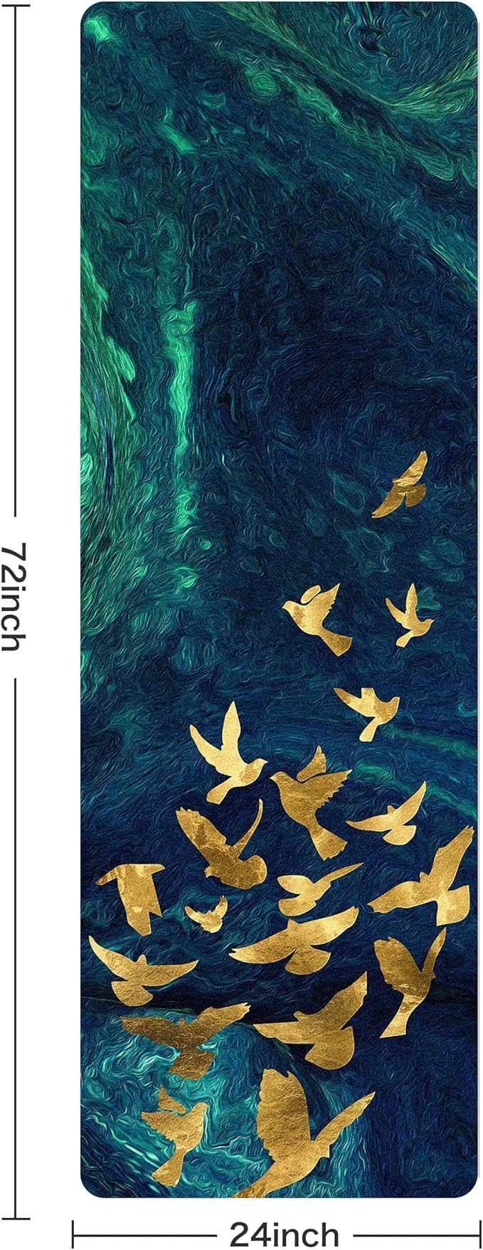 Non Slip Yoga Mat TPE Workout Mat for Men Women, Thick Workout Mat with Carrying Strap, Fitness Mats for Exercise, Yoga, Fitness, Pilates, Floor Workouts (72" x 24" x 6mm)