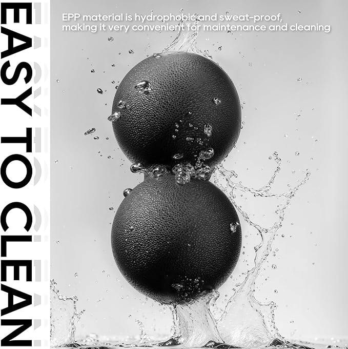 Hard Peanut Massage Ball - Dual Lacrosse Ball for Myofascial Release,Yoga & Deep Tissue Massage,Plantar Fasciitis and Acupoint Pressure Relief - Muscle Relaxer