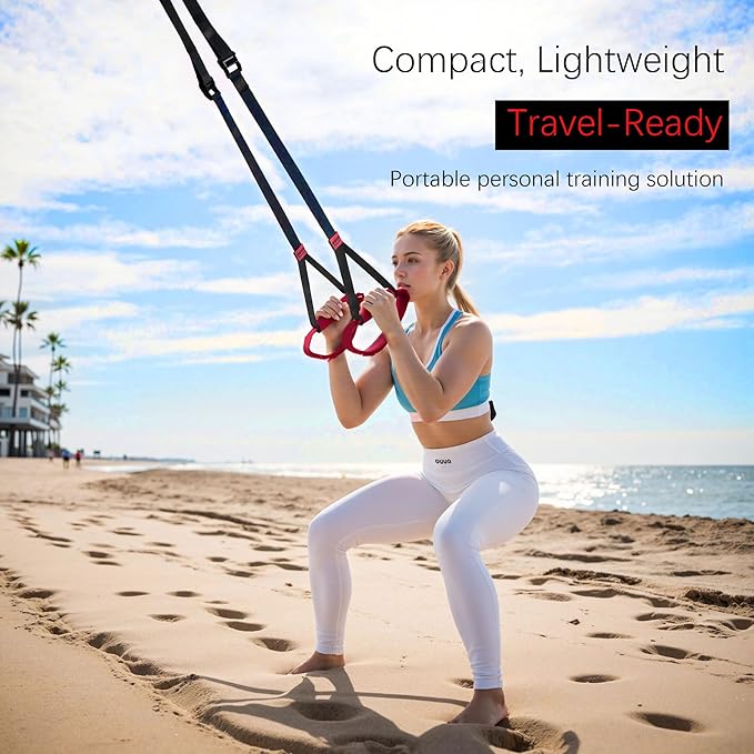 Home Suspension Straps Training Kit, Gym Bodyweight fitness All in One Workout for Full Body, with Safety Sign, Big Poster&Mess Bag