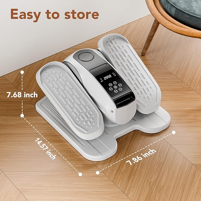 Under Desk Elliptical Exercise Machine, Mini Elliptical Leg Exerciser As Seen on TV, Electric Pedal Exerciser While Sitting for Seniors Adults, Elliptical Training Machines for Fitness with 12 Modes