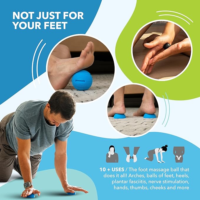 RAD Neuro Ball – Foot Roller & Textured Massage Ball for Myofascial Release, Plantar Fasciitis, Hands & Face – Spiky Therapy Tool for Muscle Relief
