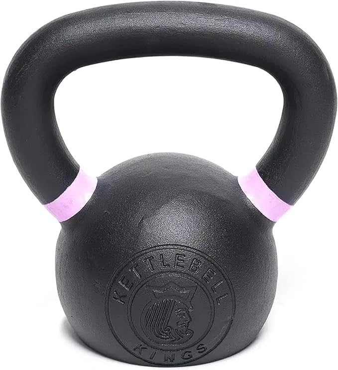 Kettlebell Kings Powder Coated Kettlebell Weights - 9-97 lb Strength Training Kettlebells for Men and Women - Hand Weights Workout Gym Equipment - Weights Set for Home Gym- New
