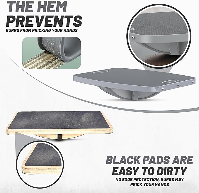 Advanced Wood Balance Board, 360 Degree Rotation and Tilt - Non-Slip 500 lbs Wobble Board for Standing Desk, Physical Therapy and Yoga Practice, Core