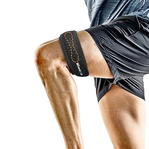 IT Band Strap, Adjustable Iliotibial Band Syndrome Brace, Athletic Stabilizer for Men, Women, Knee Support Strap for Running, Cycling, Hiking, Exercising, etc (Gray, 1 Pc)