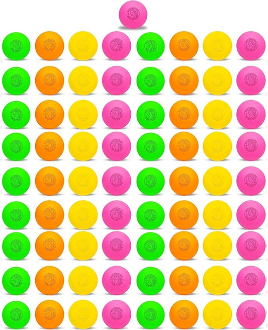 Signature Lacrosse Ball Set - Packs of 2, 4, 8, 12, and 120 - No Chemical Smell Massage Balls, Myofascial Release Tools, Back Roller, Muscle Knot Remover