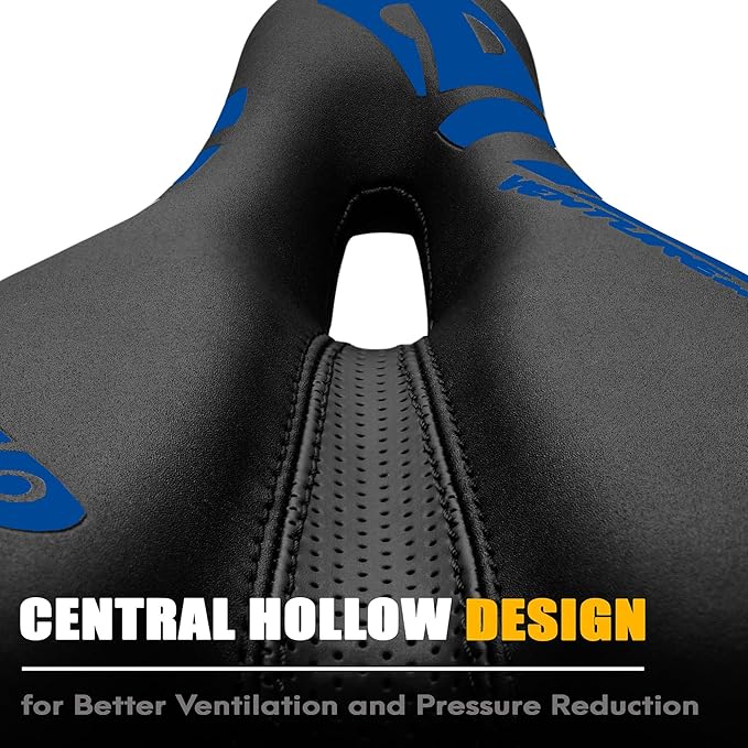Venzo Comfortable Saddle Bike Seat | Soft & Durable Bicycle Seat for MTB, Road, Exercise, Trekking, Folding, Hybrid & Cruiser Bikes | Breathable & Ergonomic Design Bike Saddle for Lower Resistance