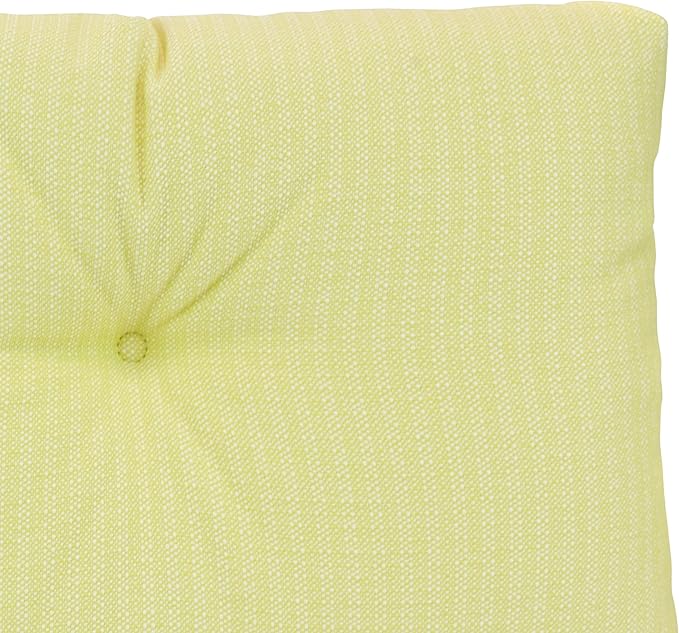 Klear Vu Corner Nook or Piano Seat Omega Non-Slip Tufted Bench Cushion for Indoor Furniture, Entryway Storage, Bay Window, 30 Inches, 15 Yellow