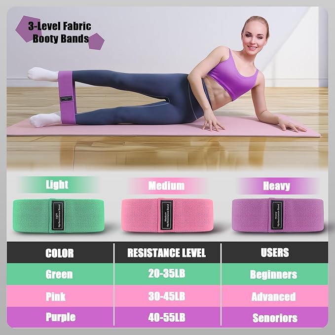Pilates Set 10Pcs, Pilates-Ring, Wrist Ankle Weights, Small Yoga Ball with Pump, 3Pcs Booty Bands, Figure 8 & Long Resistance Bands, Pilates-Equipment Kit for Women Home Workouts Yoga