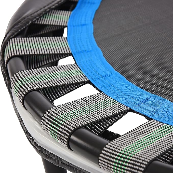 Stamina Folding Trampoline with Smart Workout App, Black - Portable Fitness Rebounder for Home Gym, Cardio & Strength Training, Jumping Exercise Equipment