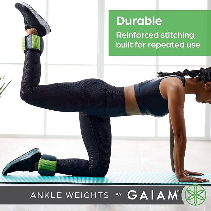 Gaiam Wrist and Ankle Weights, Wearable Bracelet to Strengthen