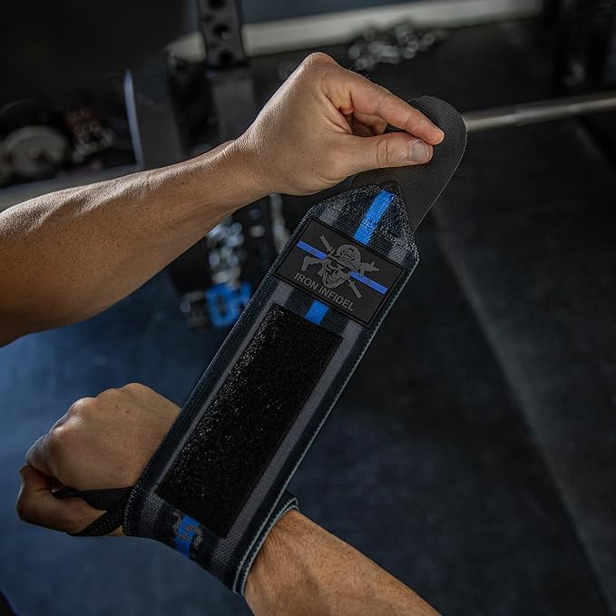 Iron Infidel Wrist Wraps for Weightlifting - 18" and 24" Heavy Duty Support for Working Out, Gym Accessories for Men - Use for Lifting, Crossfit, Fitness, Exercise, Bench Press, Powerlifting