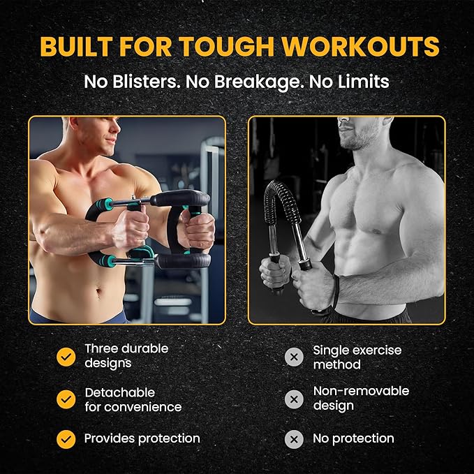Twister Arm Trainer for Men & Women – 60–90 lbs Resistance with Adjustable Hand Grip Strengthener – Upper Body Workout & Fitness Equipment – Includes Travel Bag