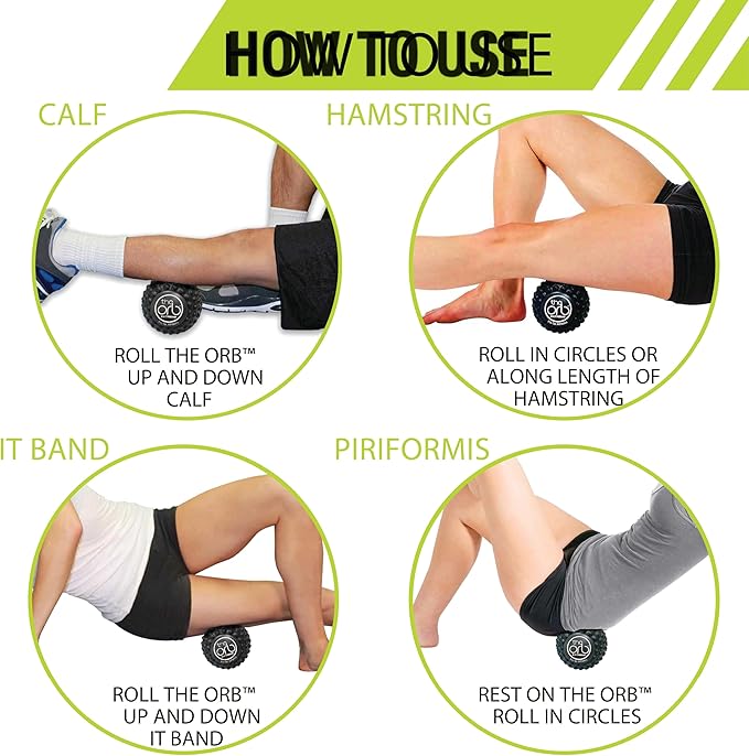 Pro-Tec Athletics Orb Massage Balls, Vary in Size and Color, Deep Tissue Massage, Muscle Relief, Hamstring, Quadriceps, Calf, Multi-Directional Massage Ball, Enhance Performance, Adult, Working Out.