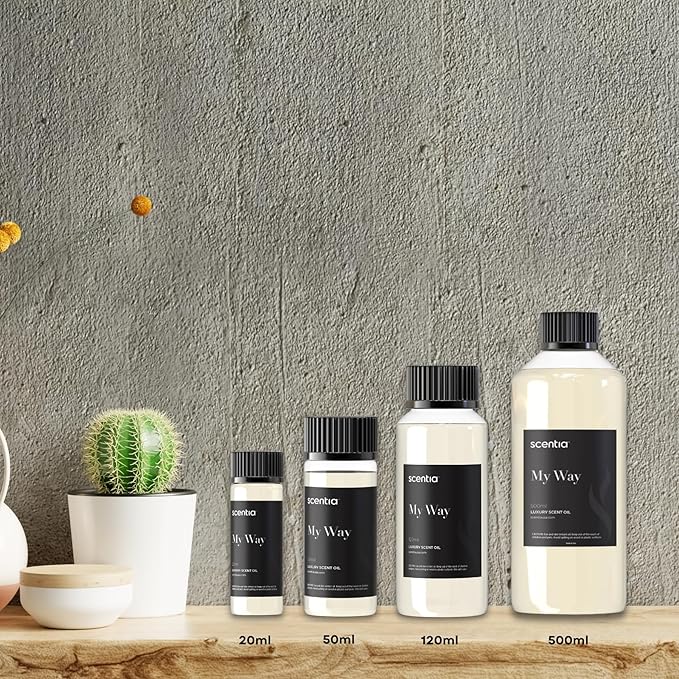 Scentia My Way Hotel Diffuser Oil Inspired by The 1 Hotel Miami Beach- 50 ml 1.69 fl oz - Essential Oil Blend Sandalwood, Cedar & Lemon Notes for Aromatherapy Diffusers and Humidifiers