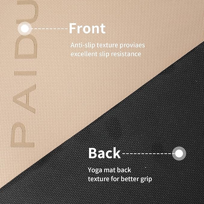 Yoga Mat Non Slip Anti-tear,extra thick-2/5 inch(10MM)High Resiliency Professional POE Yoga Mats for Women Men Kids,72"x24"inch,Workout, Yoga, Pilates and Floor Exercise, with Carrier Strap