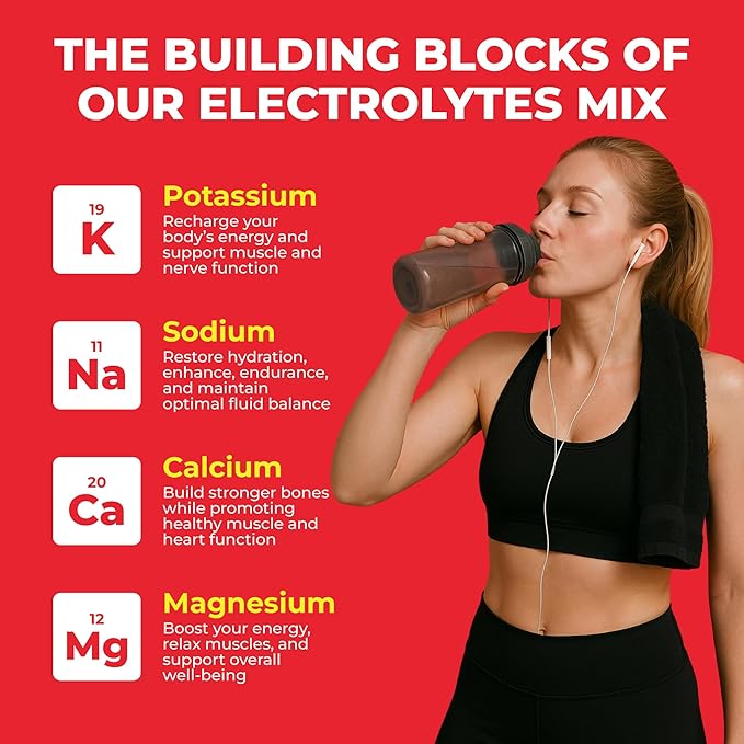 Keto Vitals Electrolytes + Energy Powder with 100mg Natural Caffeine, L Theanine & Organic Lion's Mane Extract - 60 Servings Energy Drink Powder for Workouts - Sugar Free Electrolytes