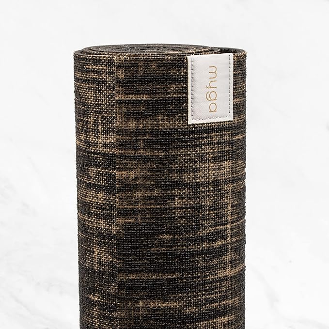 Myga Jute Yoga Mat, High Performance Vegan Floor Exercise Mat, Eco Friendly Biodegradable Yoga Mat with PVC Backing,72" x 24", 0.2" Thickness