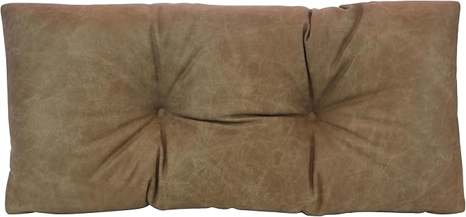 Klear Vu The Gripper Omega Non-Slip Tufted Bench Cushion for Indoor Furniture, Entryway Storage, Bay Window, Corner Nook or Piano Seat, 30 Inches, Brown