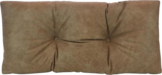 Klear Vu The Gripper Omega Non-Slip Tufted Bench Cushion for Indoor Furniture, Entryway Storage, Bay Window, Corner Nook or Piano Seat, 30 Inches, Brown