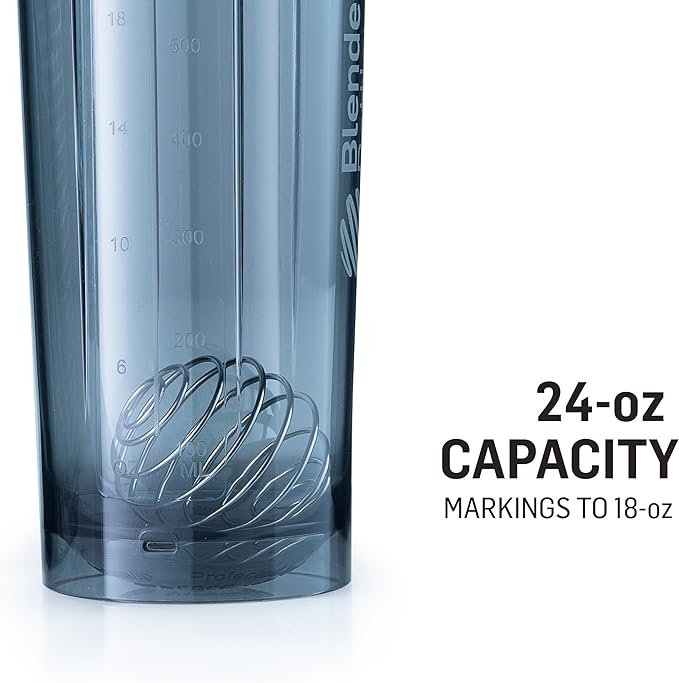 BlenderBottle Shaker Bottle Pro Series Perfect for Protein Shakes and Pre Workout, 24-Ounce, Cerulean Blue