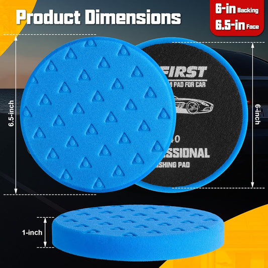 8 Pcs Buffing Polishing Pads, 6 Inch Polishing Pads, Car Compound Buffing Sponge Pads and Woolen Pads Cutting Polishing Pad Kit for Car Buffer Boat Compounding, Polisher & Waxing