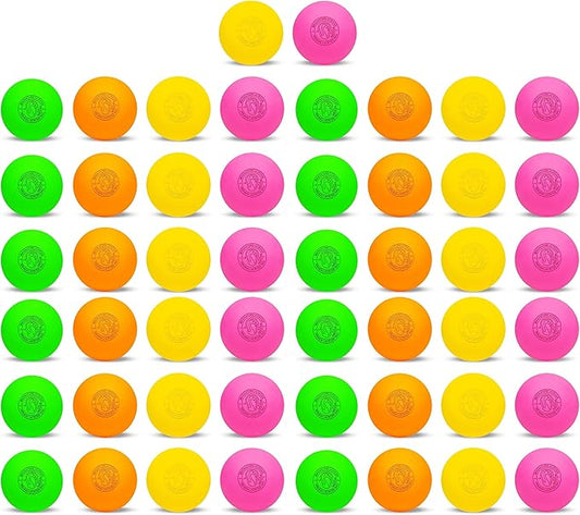 Signature Lacrosse Ball Set - Packs of 2, 4, 8, 12, and 120 - No Chemical Smell Massage Balls, Myofascial Release Tools, Back Roller, Muscle Knot Remover